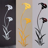 3D Acrylic Mirror Wall Art – Flower & Butterfly Design