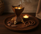 Decorative Incense Burner with Gold Accents – Elegant Home Décor